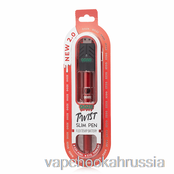 Vape Juice Ooze Slim Twist Pen 2.0 с гибкой температурной батареей рубиново-красный